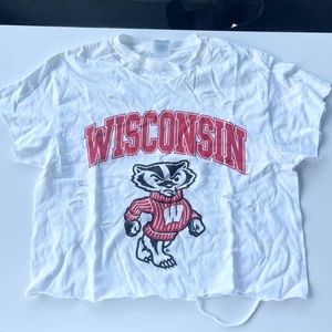 University of Wisconsin Cropped and cut t-shirt